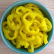 Bowl of sliced banana peppers